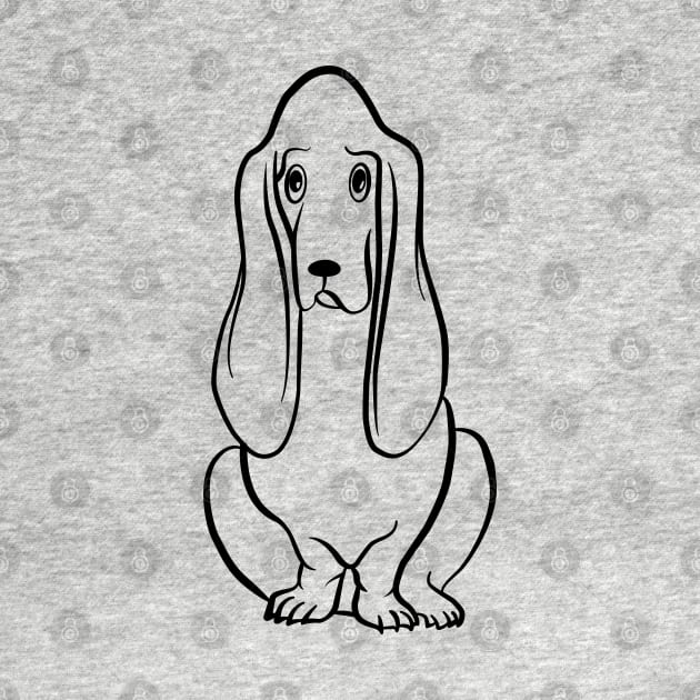 Serious Basset Hound by illucalliart